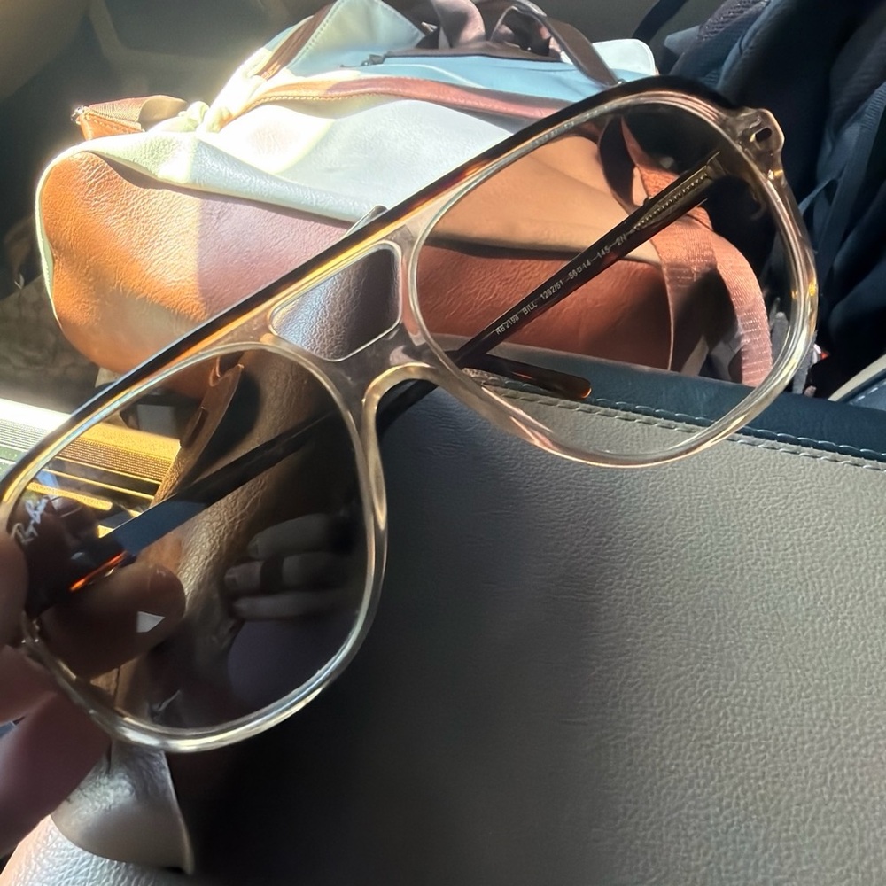 Aviator Sunglasses - Transparent Brown Frame with Brown Lenses